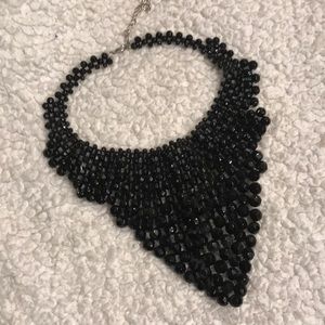 Black bib necklace